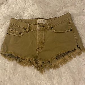 We The Free Green Jean Shorts